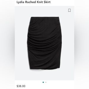 Lydia C Ruched Black Skirt